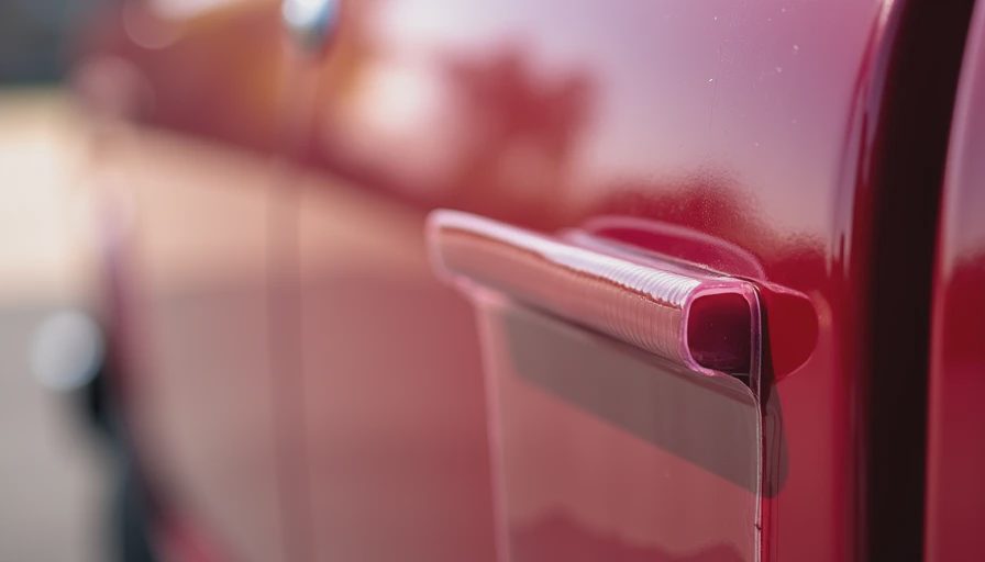 Illustration for car door vapor barrier