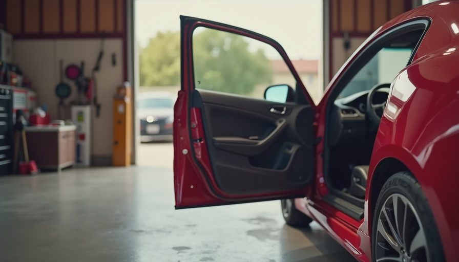 Visual context for car door vapor barrier